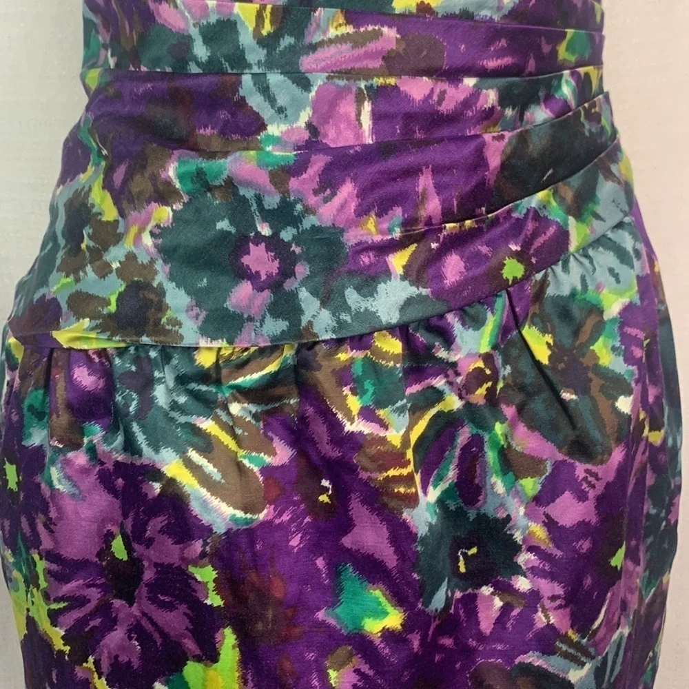 BCBGMAXAZRIA Purple Floral Mini Dress w/ Optional Straps- NWT